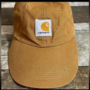 Carhartt Childs Brown Canvas Baseball Hat Tan with Logo